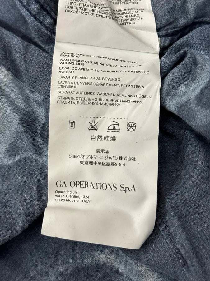 2000s Armani Blue Washed Psycho Shirt gGhLuMV 13