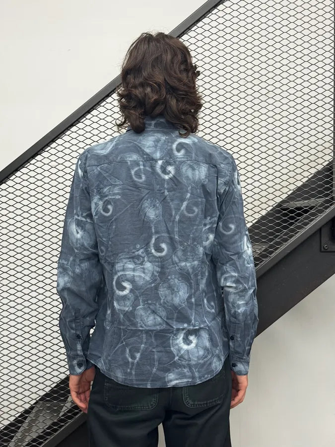 2000s Armani Blue Washed Psycho Shirt gGhLuMV 3