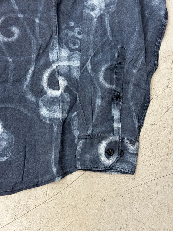2000s Armani Blue Washed Psycho Shirt gGhLuMV 7