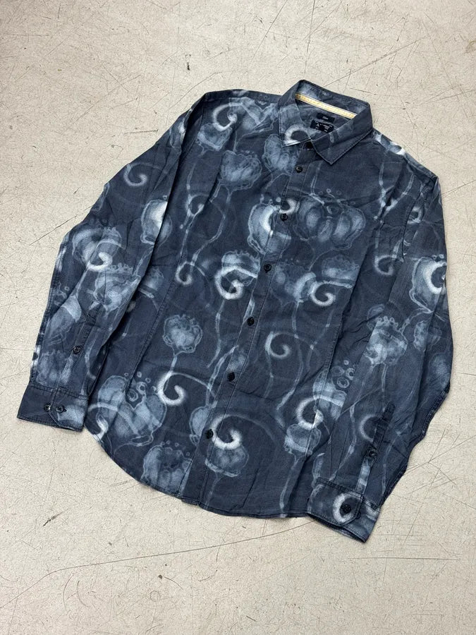2000s Armani Blue Washed Psycho Shirt gGhLuMV 4