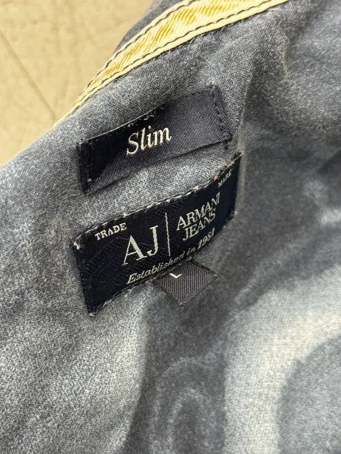 2000s Armani Blue Washed Psycho Shirt gGhLuMV 11