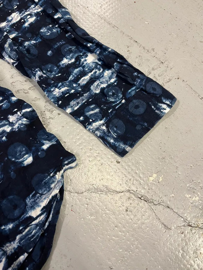 2000s Armani Blue Wave Modern Shirt VvHubXU 5