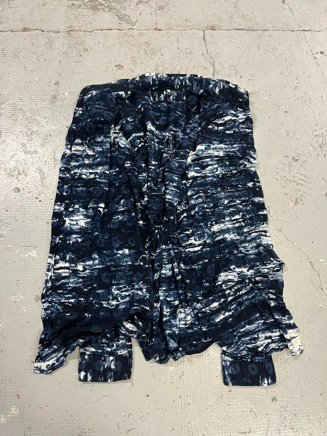 2000s Armani Blue Wave Modern Shirt VvHubXU 8