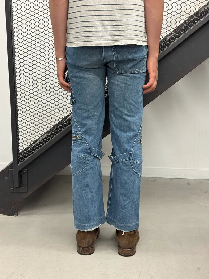 2000s Armani Bondage Zip Denim Jeans DwPQUjS 3