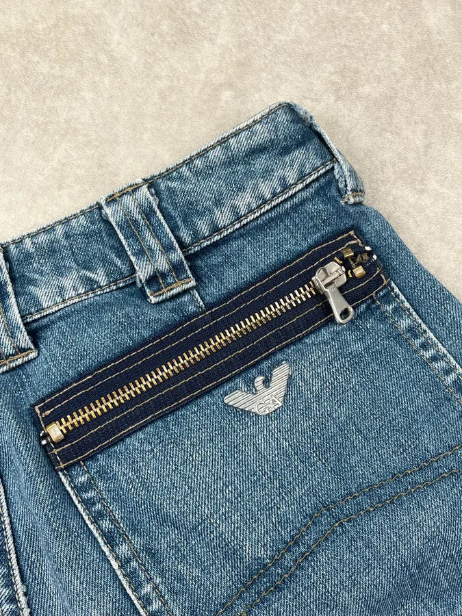 2000s Armani Bondage Zip Denim Jeans DwPQUjS 8
