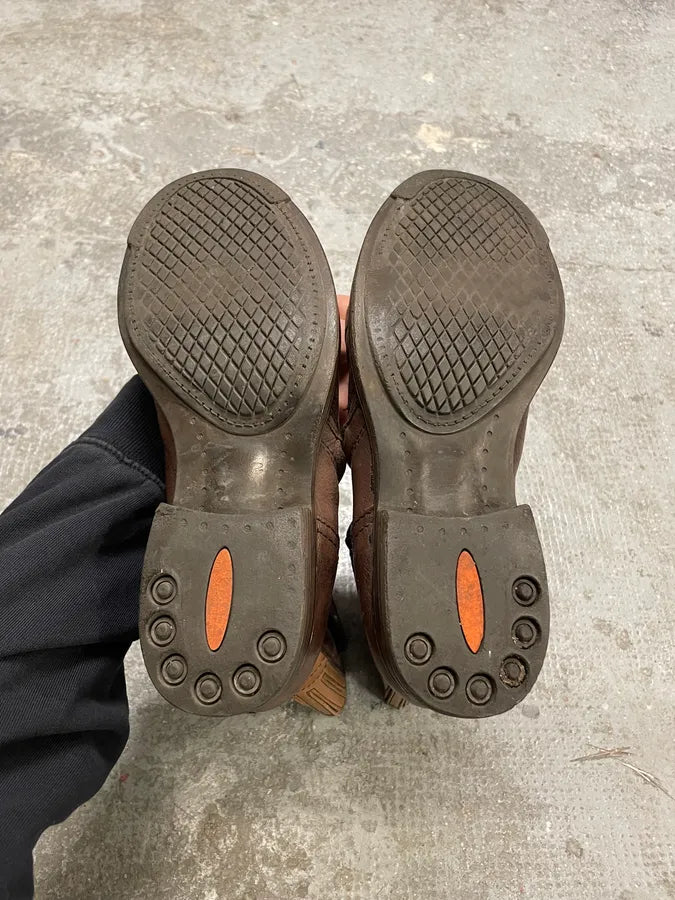 2000s Armani Brown Ankle Biker Leather Boots BkyzhJW 9