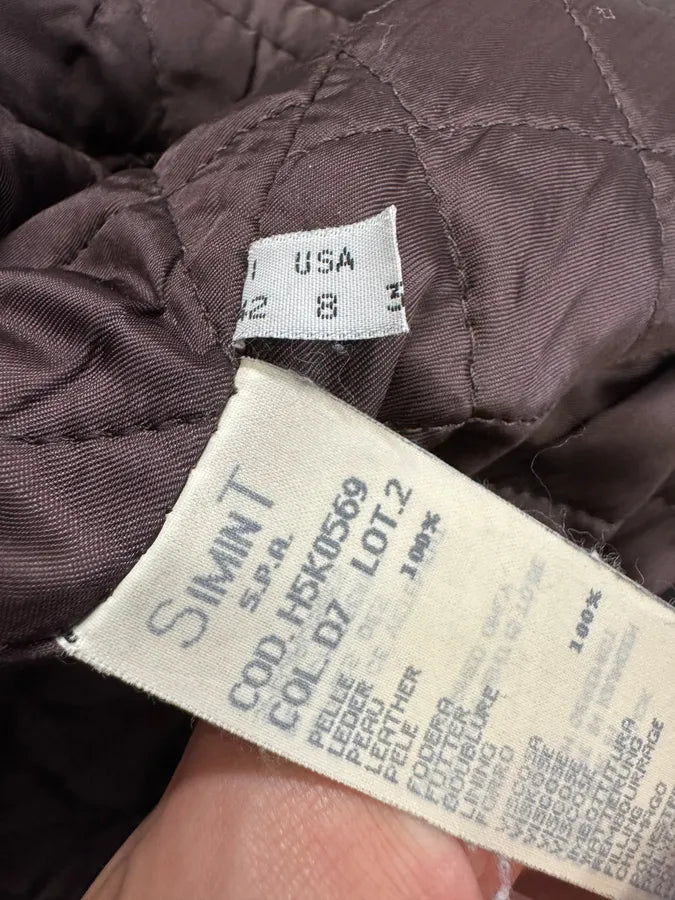 2000s Armani Brown Buttoned Leather Jacket zRSSvTt 8