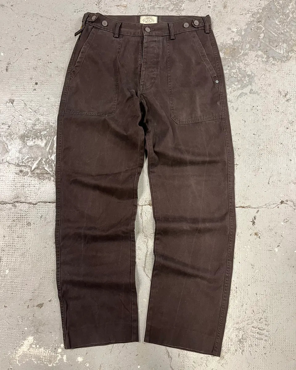 2000s Armani Brown Double Knee Cargo Pants (M) 0