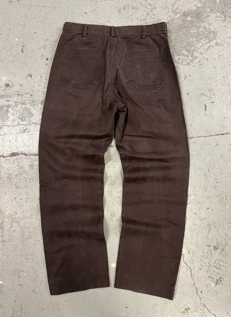 2000s Armani Brown Double Knee Cargo Pants (M) 1