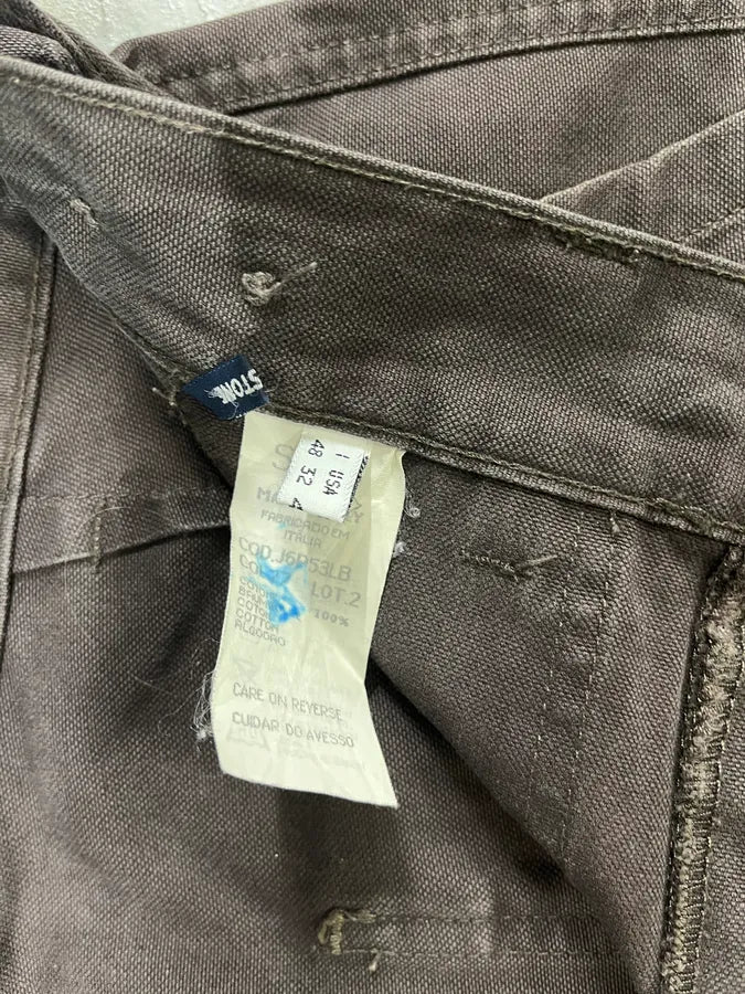 2000s Armani Brown Double Knee Cargo Pants (M) 11