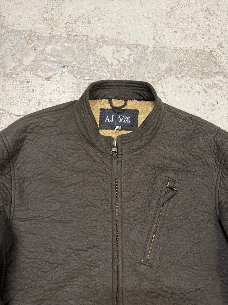 2000s Armani Brown Faux Fur Zip-up Jacket joXABsm 10