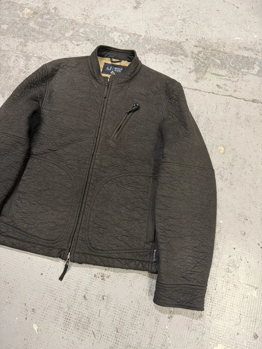 2000s Armani Brown Faux Fur Zip-up Jacket joXABsm 11