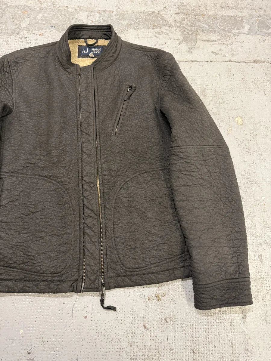 2000s Armani Brown Faux Fur Zip-up Jacket joXABsm 6