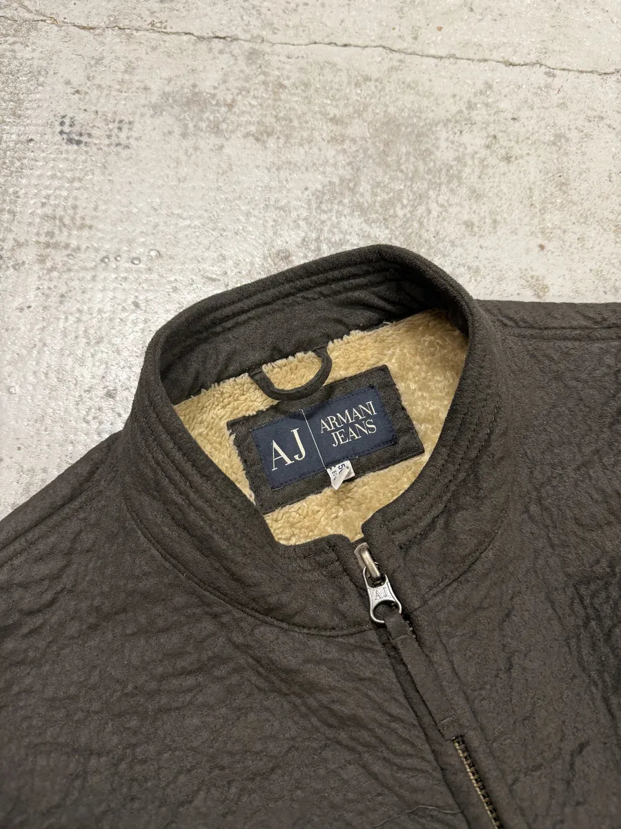 2000s Armani Brown Faux Fur Zip-up Jacket joXABsm 9