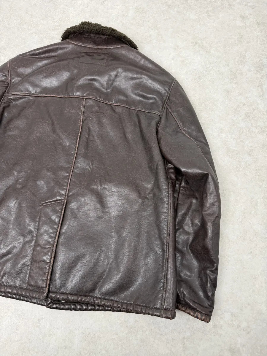 2000s Armani Brown Faux Shearling Jacket EZEJmxo 5