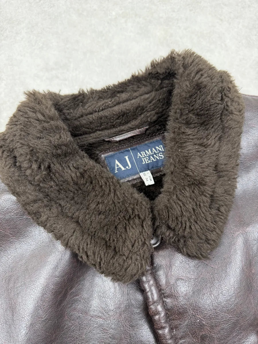 2000s Armani Brown Faux Shearling Jacket ZTivEuT 11