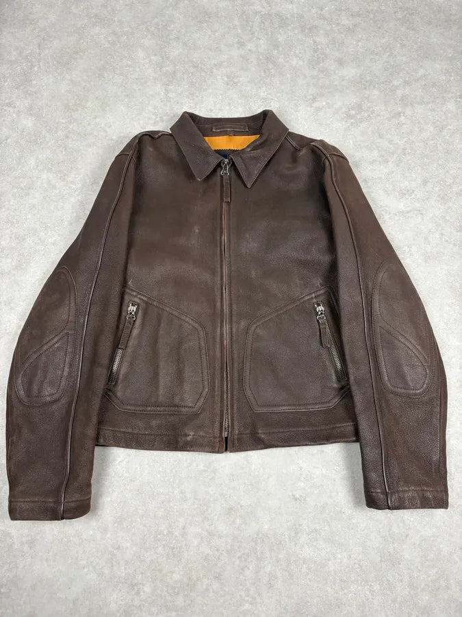 2000s Armani Brown Imperial Leather Jacket – Dolce Vita Hub 2000s Armani Brown Imperial Leather Jacket – Dolce Vita Hub
