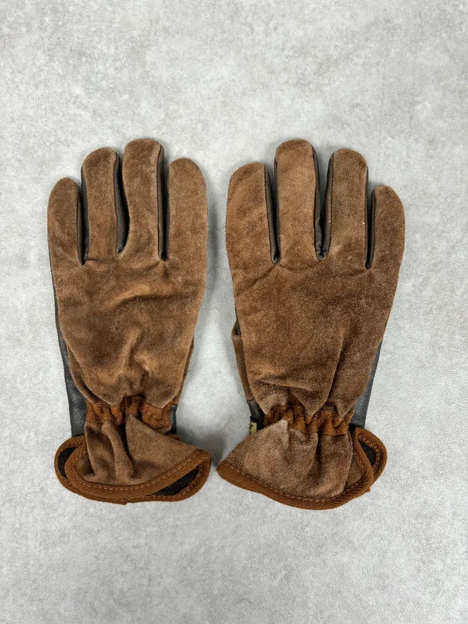 2000s Armani Brown Leather Gloves HkMKkaS 2