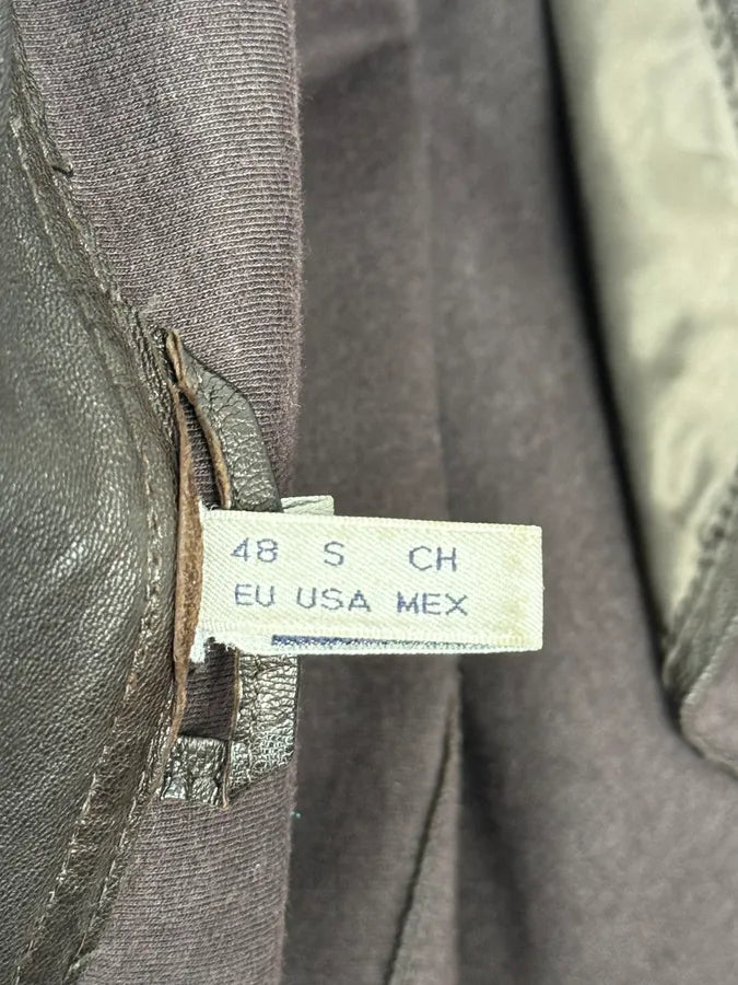 2000s Armani Brown Multi-Zips Leather Jacket usBakoi 13