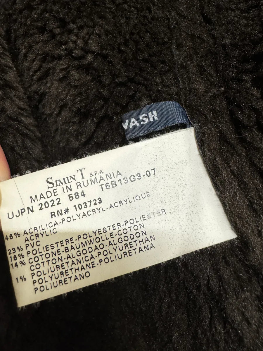 2000s Armani Brown Shearling Leather Jacket (M/L) 10