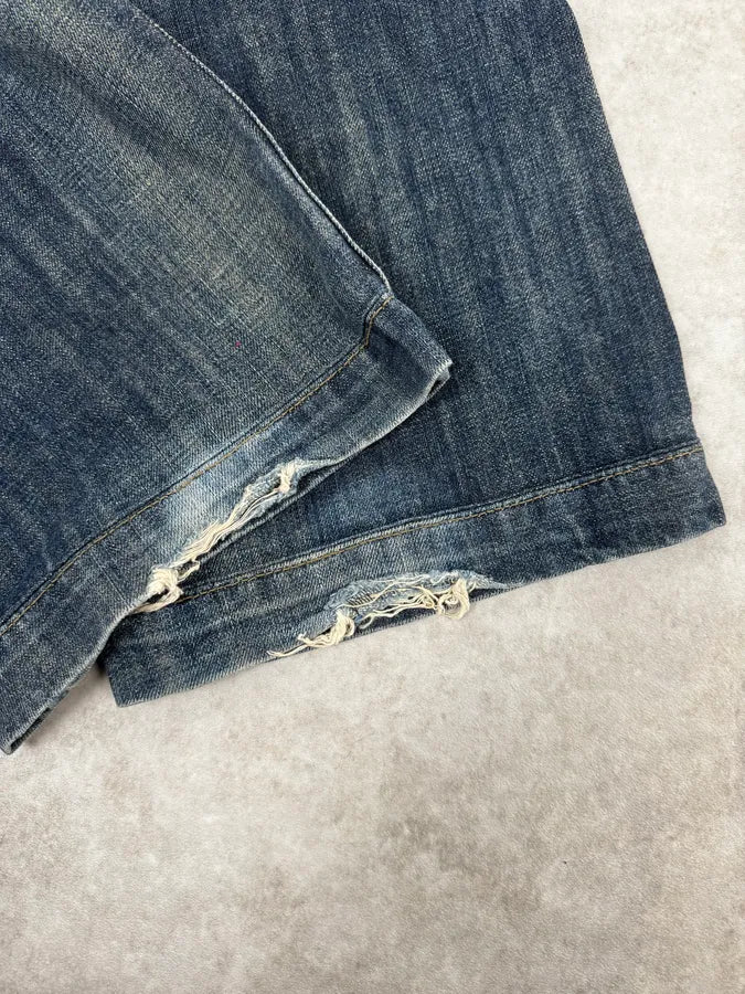 2000s Armani Cargo Blue Faded Denim Jeans wzmxqAK 10