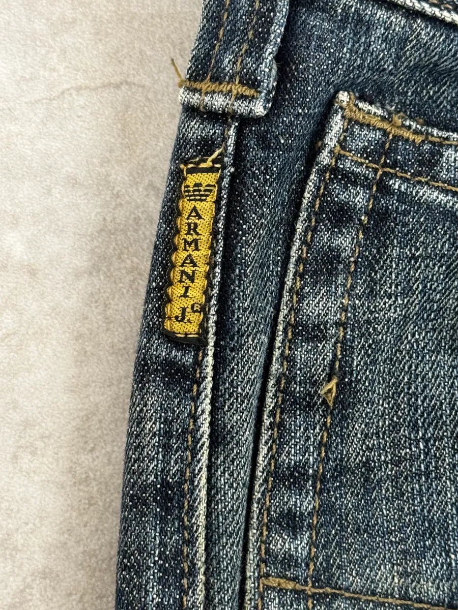 2000s Armani Cargo Blue Faded Denim Jeans wzmxqAK 11