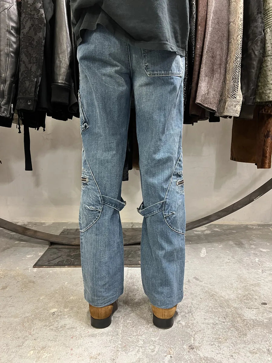 2000s Armani Cargo Bondage Denim Jeans omDgGxI 2