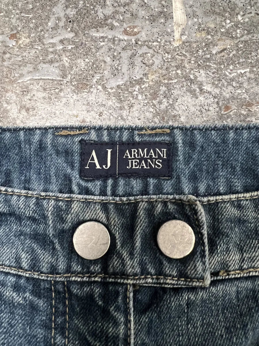 2000s Armani Cargo Bondage Denim Jeans omDgGxI 5