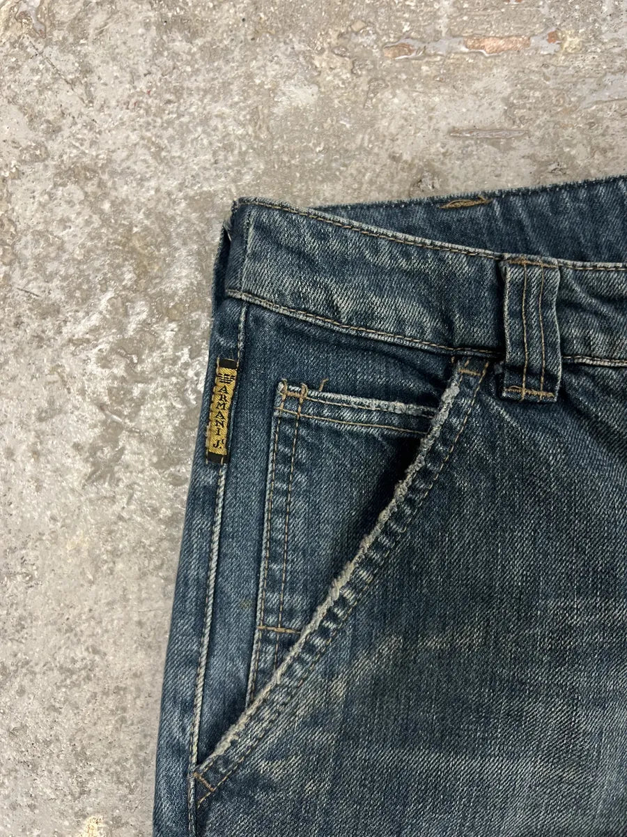 2000s Armani Cargo Bondage Denim Jeans omDgGxI 9