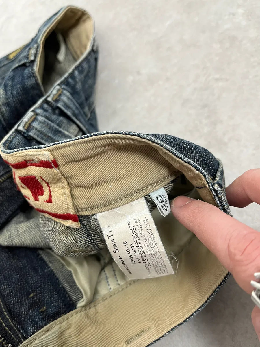 2000s Armani Cargo Faded Blue Denim Jeans vZPUYfb 11