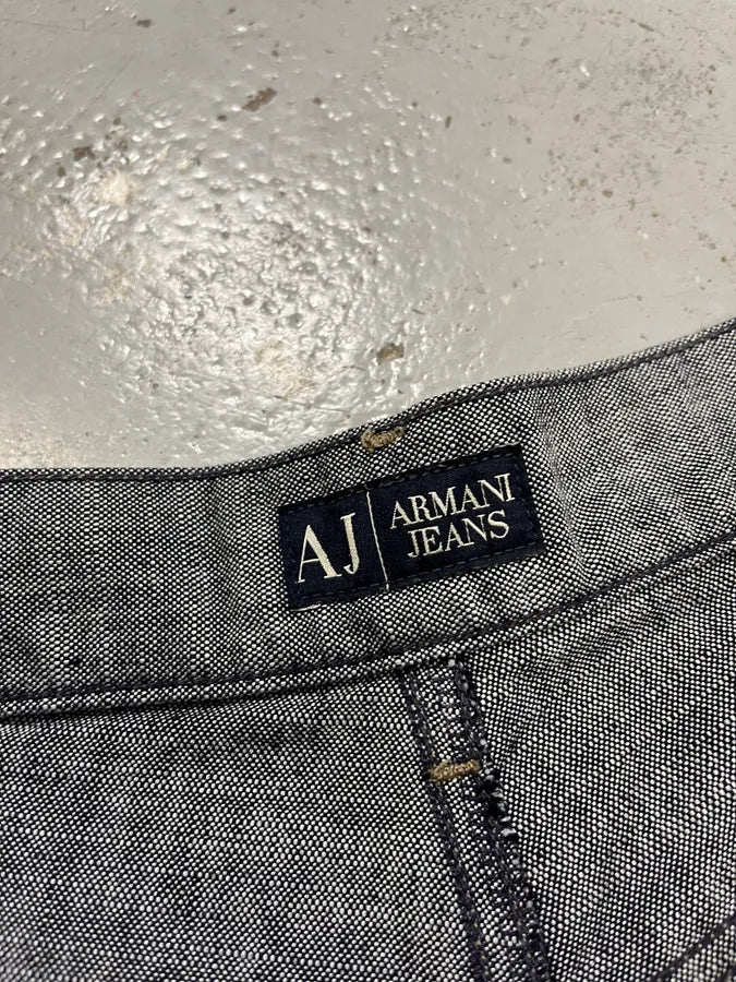 2000s Armani Classy Grey Denim Straight-Leg Jeans qWRCvTe 11