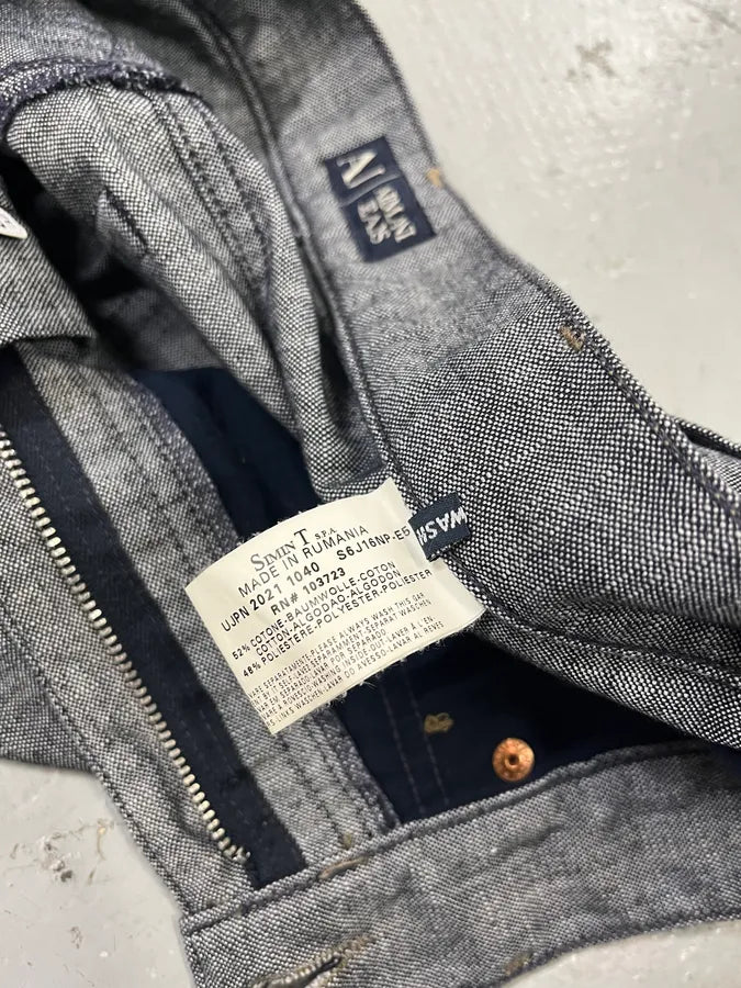 2000s Armani Classy Grey Denim Straight-Leg Jeans qWRCvTe 12