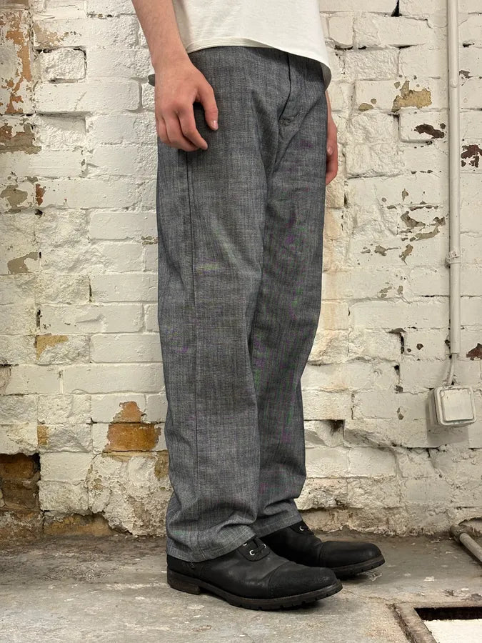 2000s Armani Classy Grey Denim Straight-Leg Jeans qWRCvTe 2