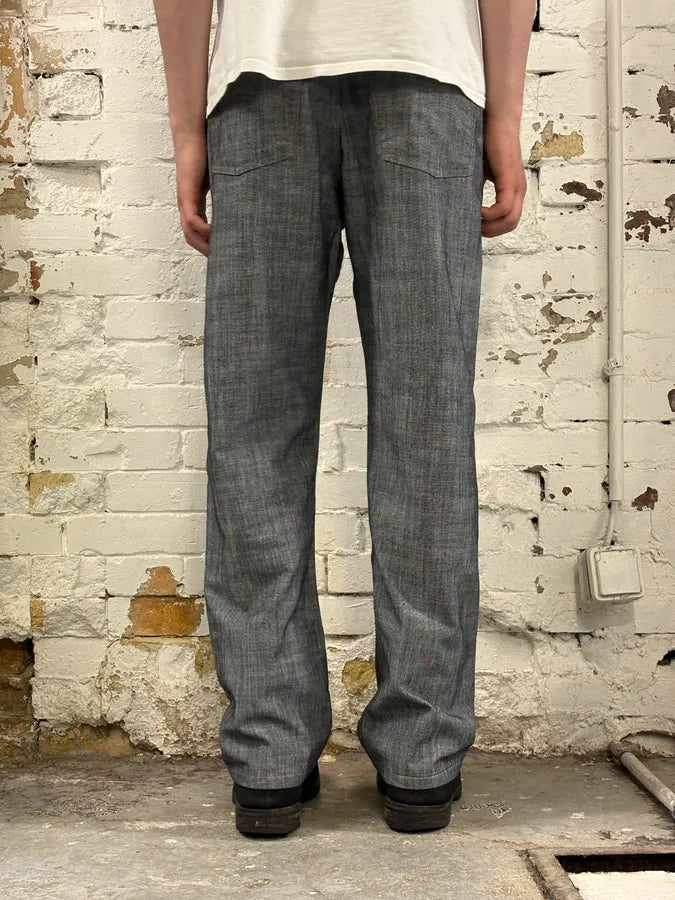 2000s Armani Classy Grey Denim Straight-Leg Jeans qWRCvTe 3