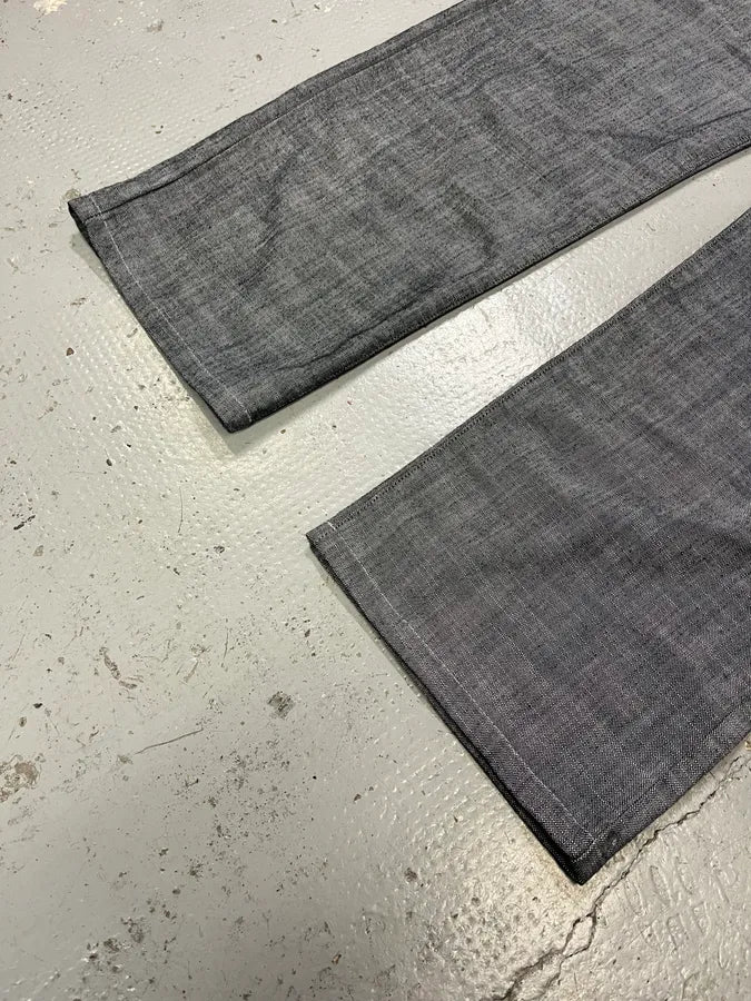2000s Armani Classy Grey Denim Straight-Leg Jeans qWRCvTe 7