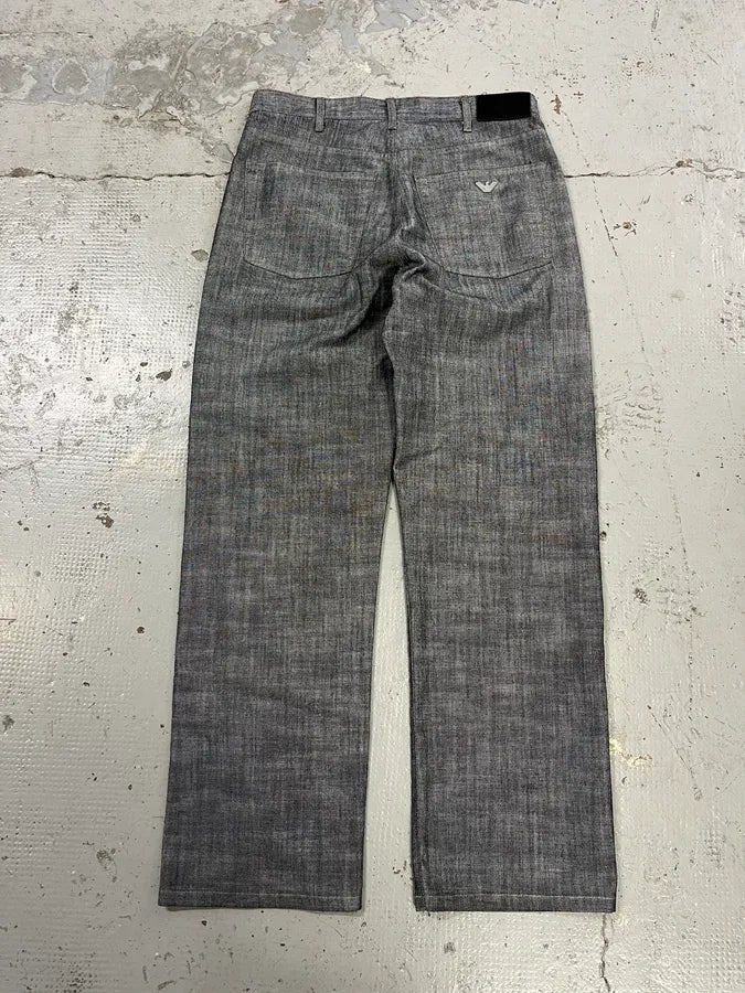 2000s Armani Classy Grey Denim Straight-Leg Jeans qWRCvTe 8