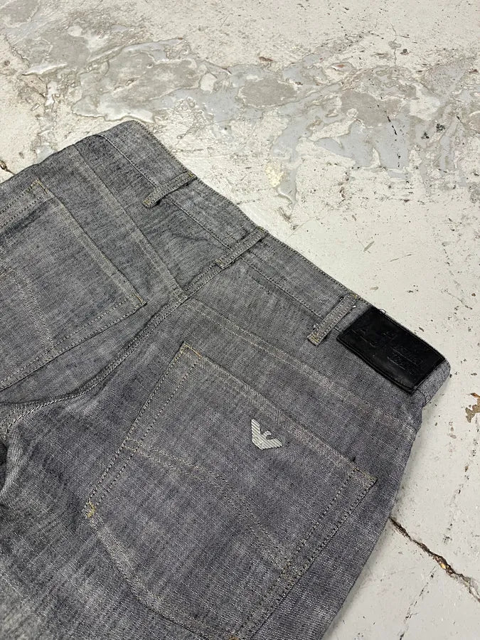 2000s Armani Classy Grey Denim Straight-Leg Jeans qWRCvTe 9