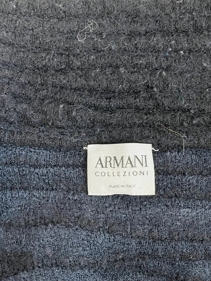 2000s Armani Collezioni Black Asymmetrical Pleats Officer Cardigan Jacket JlANIMX 8
