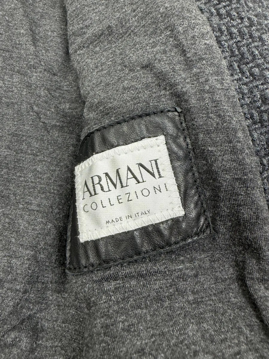 2000s Armani Collezioni Black Asymmetrical Zip Leather Jacket hLnMzEp 4