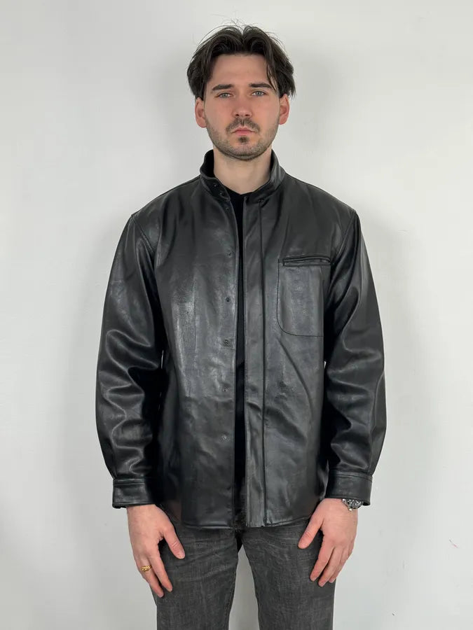 2000s Armani Collezioni Black Leather Premium Jacket QcqRhjt 1