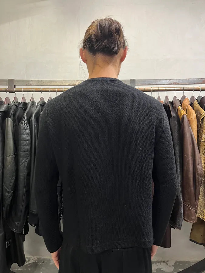 2000s Armani Collezioni Black Wool Sweater (M) pWbSGxA 2