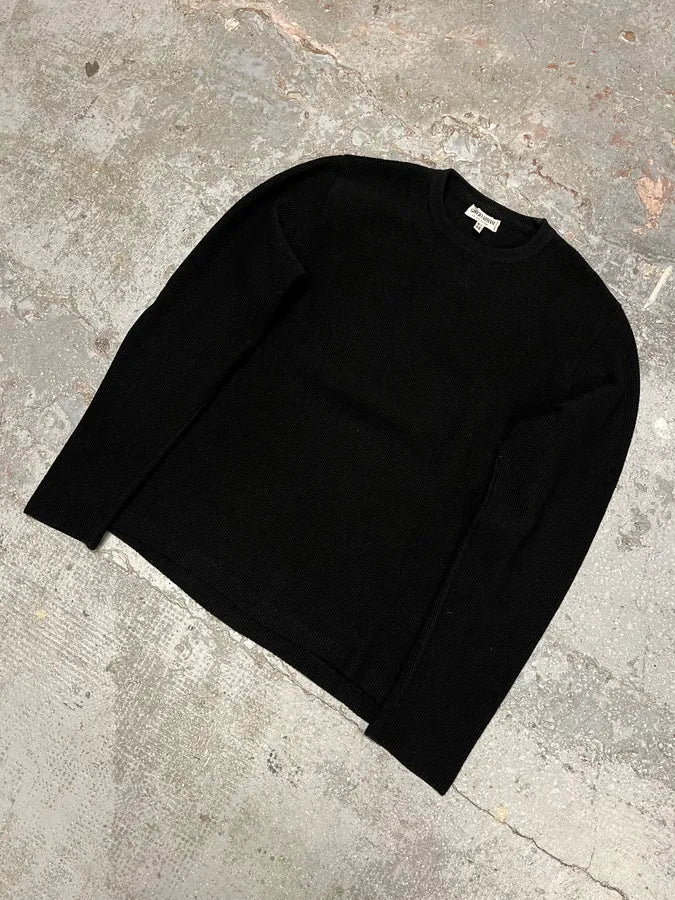 2000s Armani Collezioni Black Wool Sweater (M) pWbSGxA 5
