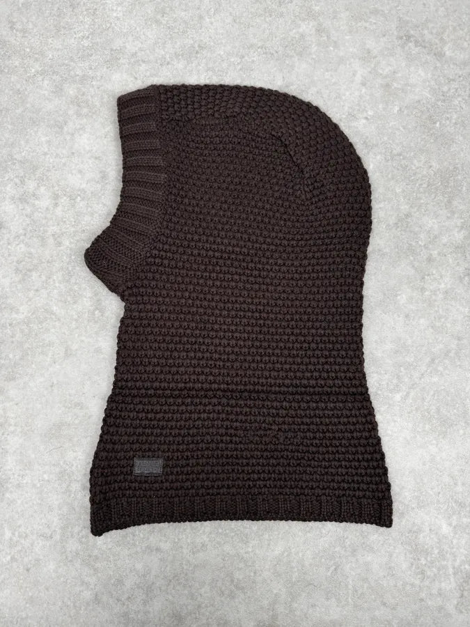 2000s Armani Collezioni Brown Wool Balaclava zFRoPed 0