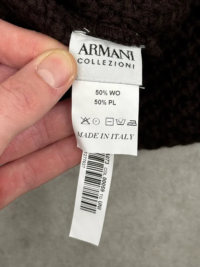 2000s Armani Collezioni Brown Wool Balaclava zFRoPed 5