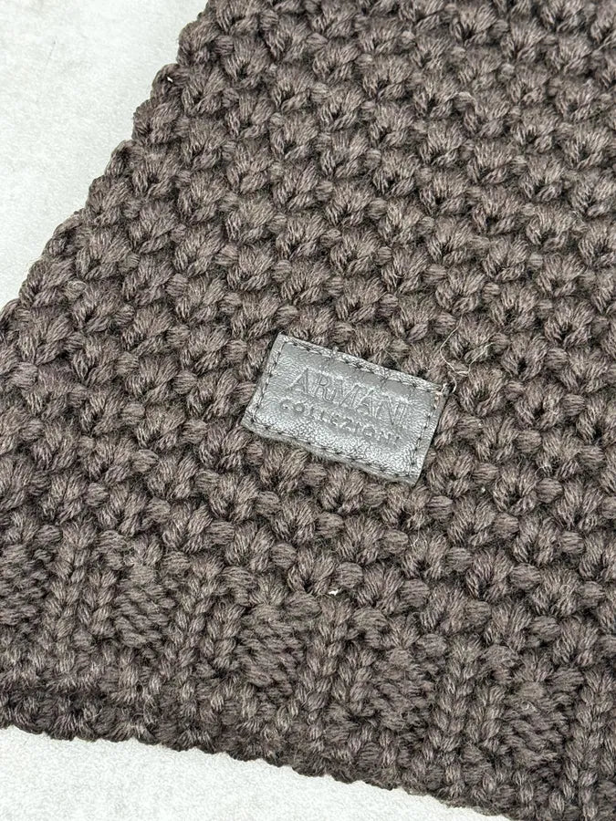 2000s Armani Collezioni Brown Wool Balaclava zFRoPed 4