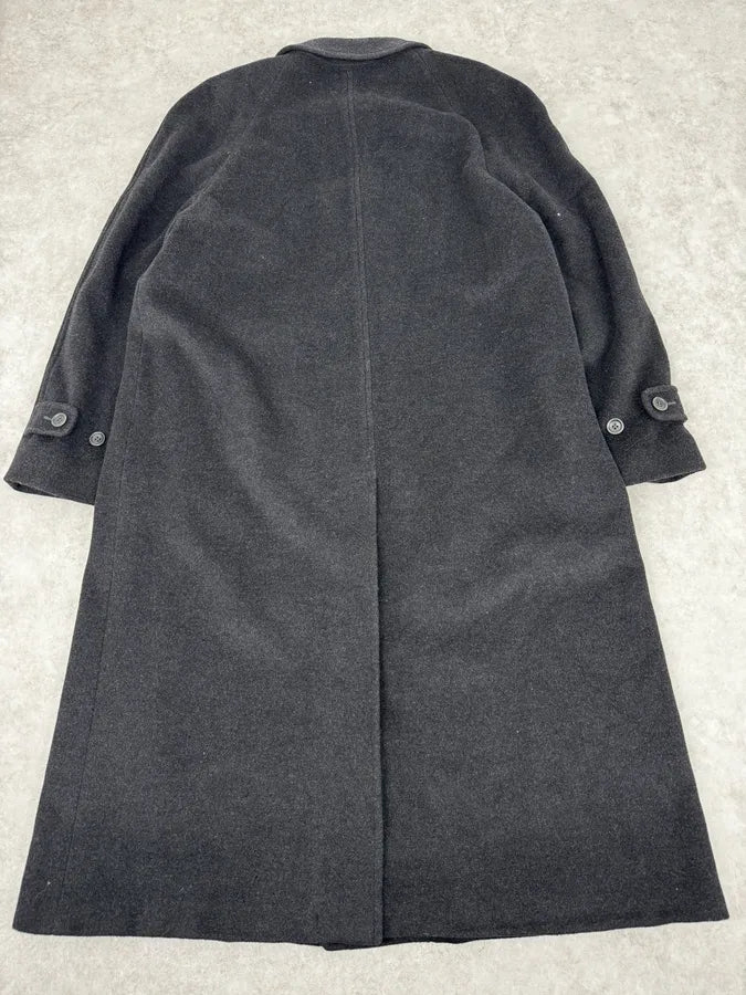 2000s Armani Collezioni Navy Wool Classy Trench Coat IYkjOfg 3