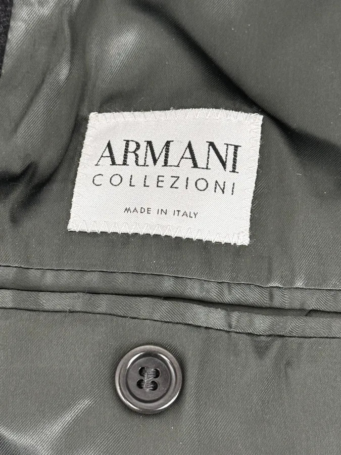 2000s Armani Collezioni Navy Wool Classy Trench Coat IYkjOfg 8