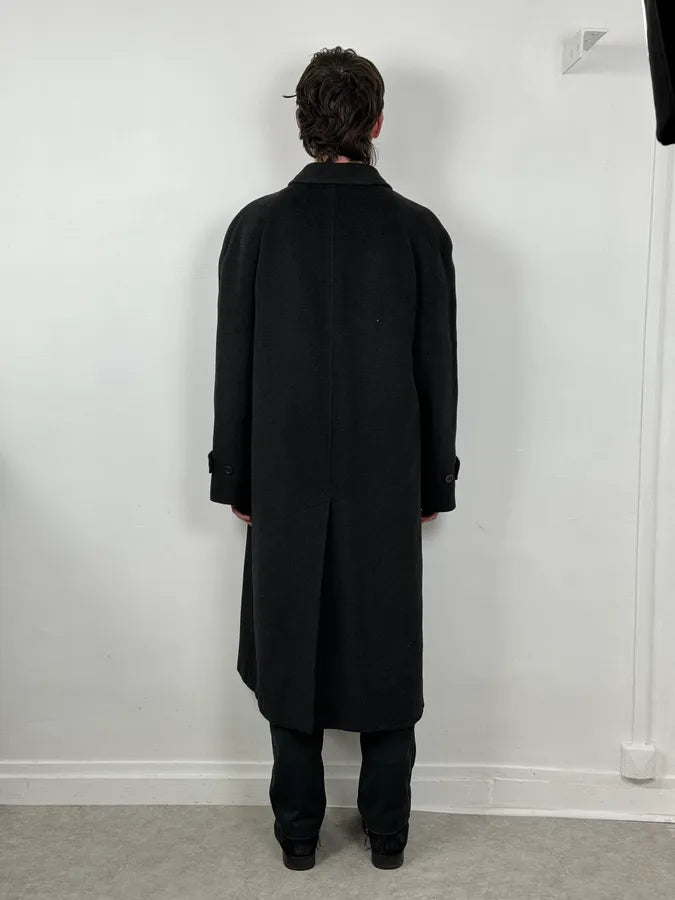 2000s Armani Collezioni Navy Wool Classy Trench Coat IYkjOfg 2