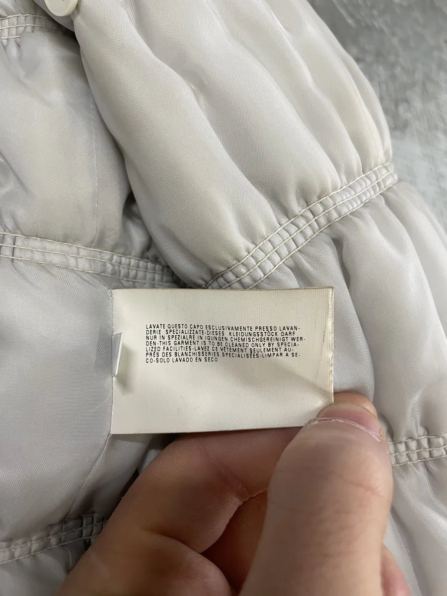 2000s Armani Creamy Leather Puffer Jacket xPxHsuE 9