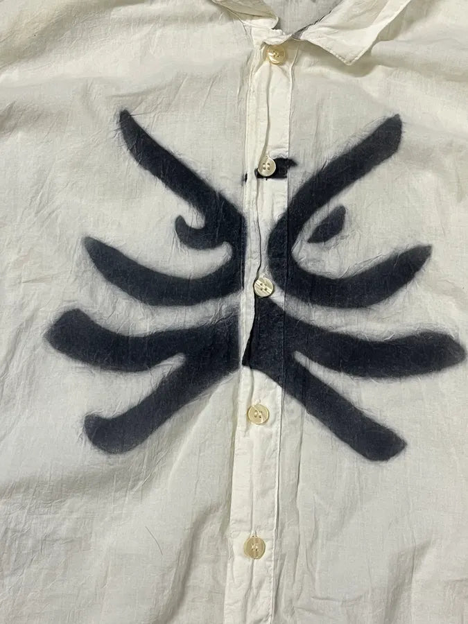 2000s Armani Creamy Tagged Shirt sYrnpkN 4